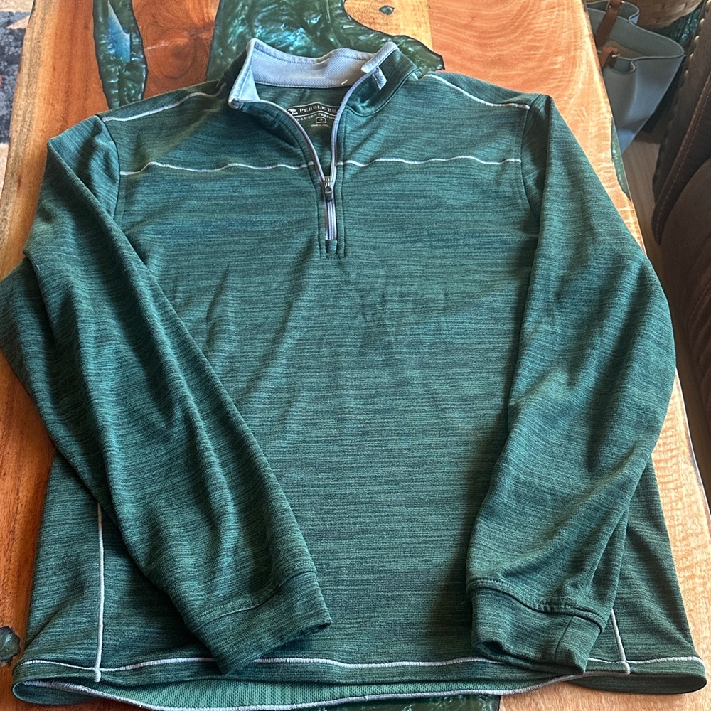 Pebble Beach Forest Green Quarter-Zip Sweatshirt